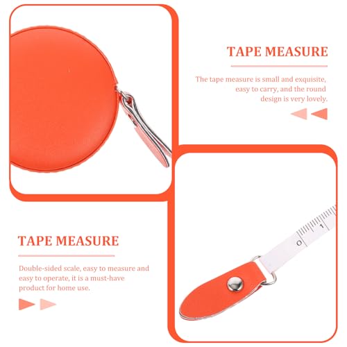 Flexómetro redondo flexible KALLORY naranja mini portátil miniatura 7