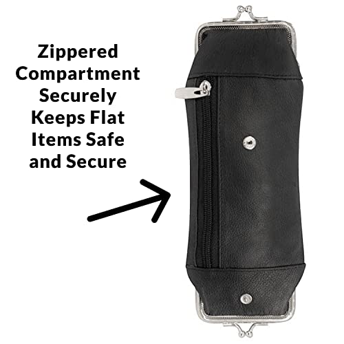 Skyway Gianni Cigarette Case For Women 100'S Pack Holder With Lighter Holder Coin Purse Pouch - Black #TOP1