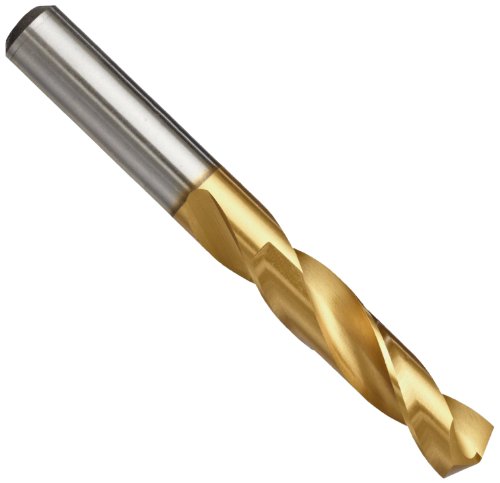 Image of YG-1 D4146 High Speed Steel Screw Machine Drill Bit, TiN Finish, Straight Shank, Slow Spiral, 135 Degree, 3 /64 inch Diameter x 1-3 /8 inch Length (Pack of 10)