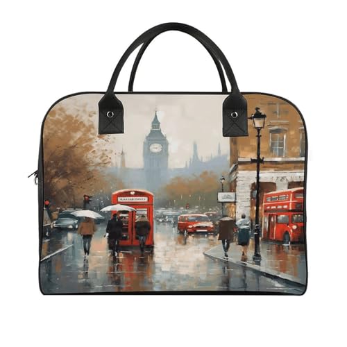 Bolso London Impression Tote Ajustable de Nylon para Laptop miniatura 3