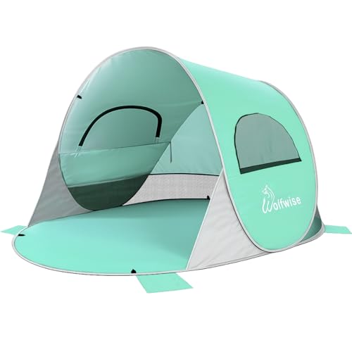 Wolfwise Pop up Beach Tent Sun Shelter with UPF50+ UV
