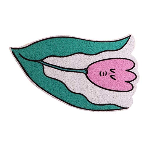 Robuster Fußabtreter Außen Innen, rutschfest Schmutzfangmatte für Haustür Waschbar, Pflegeleichte (Color : Pink, Size : 60cmX120cm)