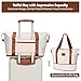 WireHot 20 inch Small Carry On Luggage Front Open with Laptop Pocket, ABS+PC Hard Shell Suitcase with Spinner Wheels TSA Lock & YKK Zipper, 20in/Toiletry Bag/Handbag, Apricot Off White
