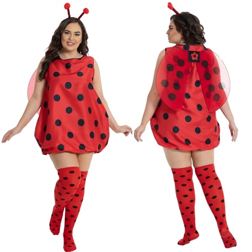 Playnett Karneval Kostüm Damen Marienkäfer Karneval Kostüm Damen Große Größen