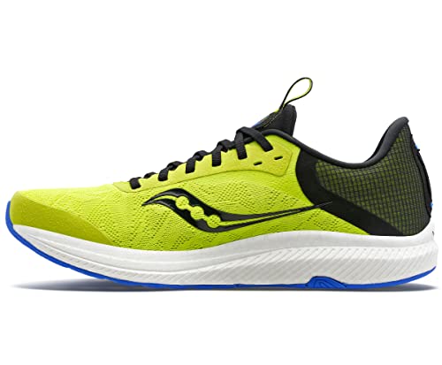 Saucony Men's Freedom 5 Running Shoe, Acid/Blue RAZ, 12