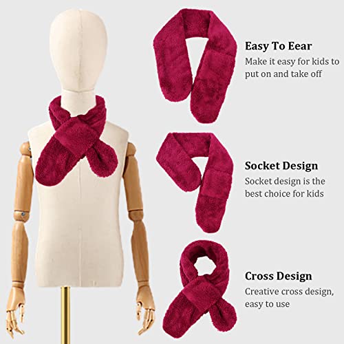 Image of JANGANNSA Fleece Kids Scarf - Warm Winter & Autumn Neck Warmer for Boys & Girls 1-6Y