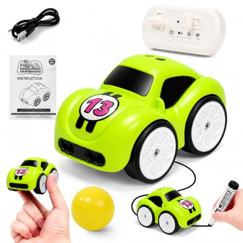 Image of Green Magic Induction Remote Control Car Toy | Smart Sensor Line Following Car with 2.4GHz RC | LED Lights, Music & Auto Tracking Technology | Birthday Gift for Kids
