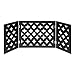 Indoor/Outdoor Solid Wood Starlight Design Freestanding Foldable Adjustable 3-Section Pet Gate