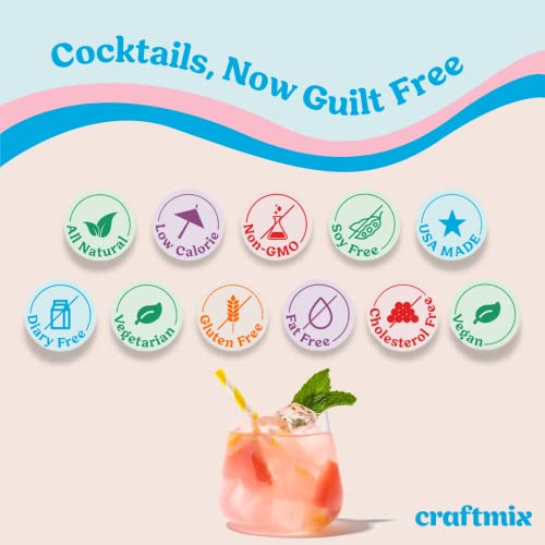Craftmix Cocktail Mixers Variety (12 Pack) Mai Tai Margarita Mix Mule Paloma Flavors Gift Travel Kit Skinny Natural Low Sugar Calorie Keto Mocktail Juice Drink Mix Set Alcohol Free Beverage Bitters #TOP4