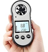 Digitaler Windmesser, LEERCHUANG Anemometer mit LCD Hintergrundbeleuchtung, Windmesser & Luftstro...