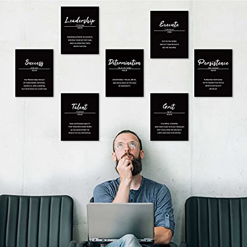 9 Pieces Inspirational Phrases Wall Art Prints Motivational Sayings Quote Poster Positive Print Decoration for Teens Adults Living Room Office Classroom College Decor, Unframed, 8 x 10 Inch (Black) - Image 6