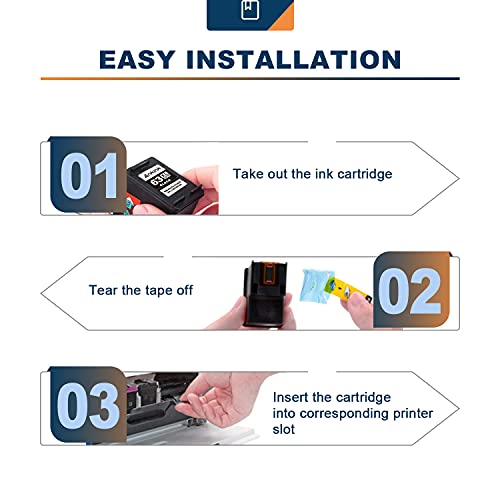 Ankink-4x-Capacity-63XL-Ink-Cartridges-Black-and-Color-Combo-Pack-Replacement-for-HP-Ink-63-XL-Officejet-3830-4650-4652-4655-5200-5252-5255-5258-Envy-4520-4512-Deskjet-1112-2132-3630-3632-Printer-HP63 | A2Z Shop