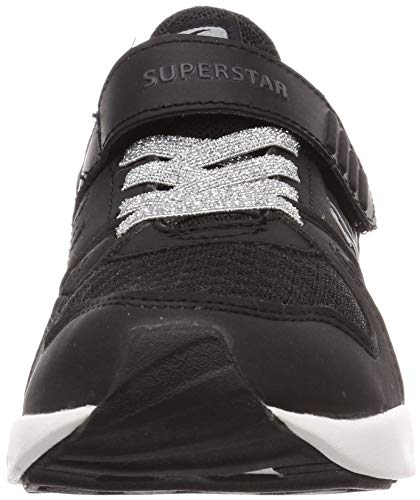 最安値 ムーンスター キッズシューズ ジュニア 女の子 ガールズ スニーカー 19 24 0cm 2e幅 子供靴 バネのチカラ スーパースター Moonstar Superstar 子ども 小学生 女児 運動会 子ども 厚底 かわいい おしゃれ イエロー ブラック サックス ラメ素材 ベルクロ 運動靴