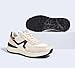 LUCKY STEP Women's Retro Fashion Casual Sneakers Platform Classic Trendy Trainning Anti-Slip Tennis Travel Walking Shoes(Beige,8)