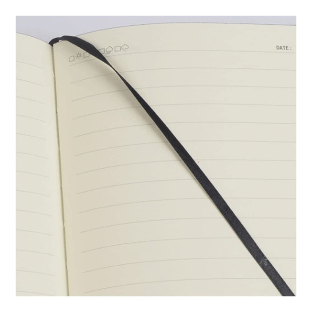 Cahier Carnet PU Journal en cuir Journal horizontal Bloc-notes de voyage simple et mignon pour enregistrer quotidiennement, notes de classe et plans bureau de l'école ( Color : Gris , Taille : 18K )