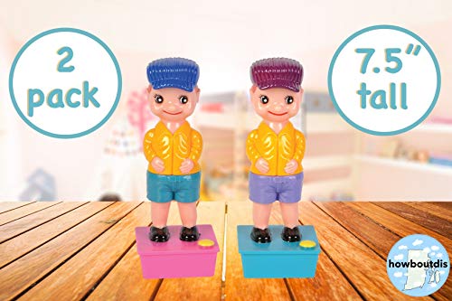 Howboutdis 7.5" Squirt Wee Boy (2 Pack) The Classic Gag Toy - A Vintage Gift Or Prize - Fun For The Whole Family - Popular Hibachi Implement #TOP2