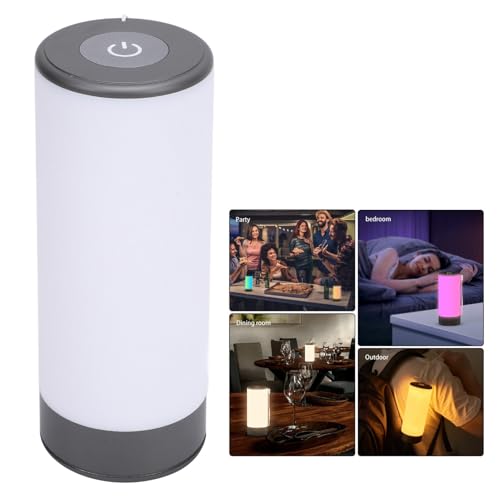 Lámpara de noche táctil recargable con 3 colores ajustables miniatura 4