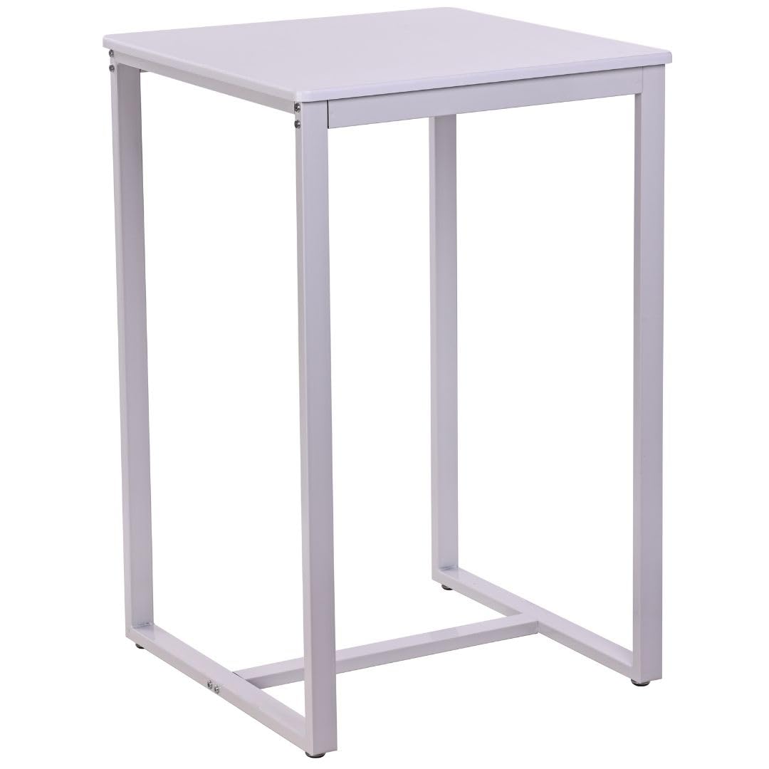 Mesa Alta Cocina - Mesa Alta Bar 60x60x93 cm. - Mesa Barra Cocina Alta - Estructura Metálica - Color Blanco