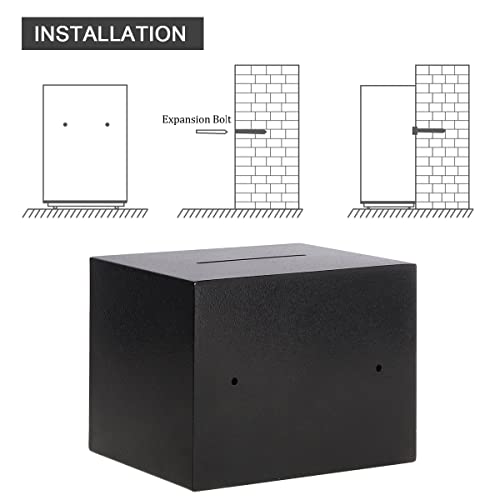 Kentoko Small Money Safe Box Digital Security Safe Box With Keypad For Jewellery Money Valuables, Lock Safe Cabinet For Home, Office And Hotel, Black #TOP5