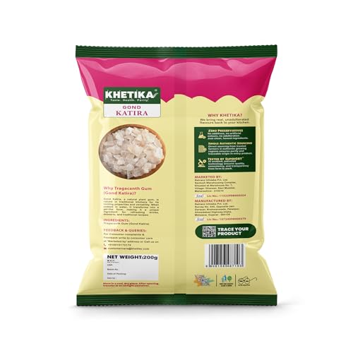 Image of Khetika Naturale Pure Gond Katira (Edible Gum) - 200gm | Tragacanth Gum | Super Food | Cooling Properties | Tragacanth Gum, Super Food, Cooling Properties
