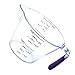 Yardwe en Plastique Tasse À Mesurer avec Échelle Clear Mesure Cruche avec Bec Et Manche en Silicone pour La Cuisine Cuisine Cuisson Violet 500Ml