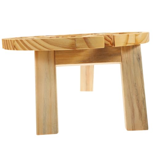 Table de plage naturel stable avec support à vin pour boissons et fromage - 2