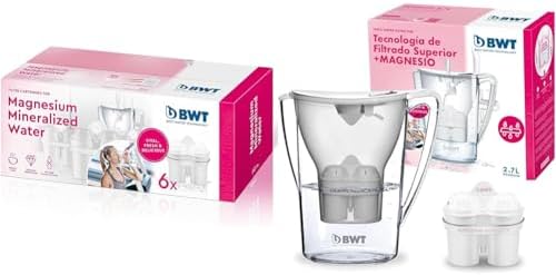 BWT - Jarra filtradora de agua 2,6L + 6 Filtros con magnesio - 6 ...