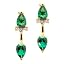 Double Emerald Earrings