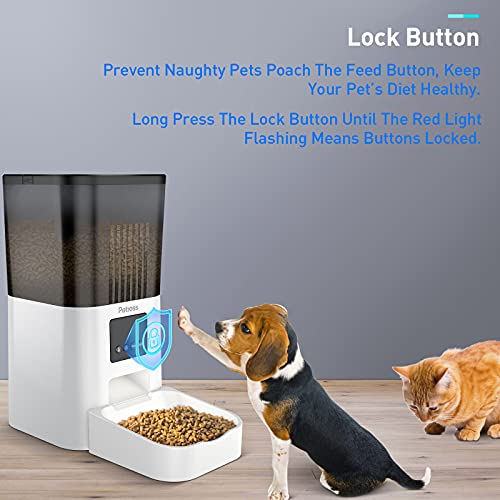 Automatic Cat Feeder Timed Cat Feeder Pet Dry Food Dispenser WiFi