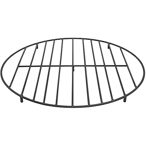 Fire Pit Grate Heavy Duty Iron Round Firewood Grate Cooking Grill Grates with 4 Removable Legs for Burning Fireplace and Firepits BBQ Campfire Camping Cookware 30-Inch Cover