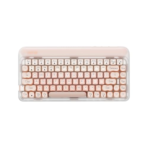 LOFREE DOT Foundation Mechanical Keyboard, 75% Rechargeable Hot-swappable Keyboards with 3 Types Connection for Windows, Mac OS/Pink GATERON Baby Racoon Switches