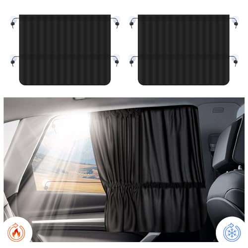 2PCS Car Window Shades,Suction Cup Mount Car Side Window Sun Shade for Sun Protection,Universal Window Covers for Privacy CCar Accessories Interior for Most Cars Trucks SUVs