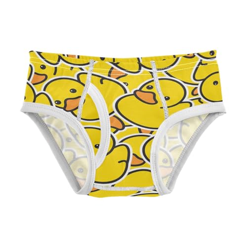 visesunny Boys Cotton Underwear Cute Yellow Duck Cartoon Animal Printed Toddler Soft Training Briefs Size 2T-8Y for Kids