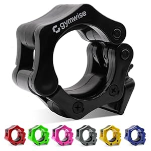 Gymwise Olympic Barbell Clips, Pair of 2” Inch Barbell Collars, Premium, and Heavy-Duty Clamps