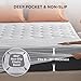 Bedsure King Mattress Pad - Quilted Fitted Mattress Topper Protector with 8-21 Inches Deep Pocket, Noiseless Breathable Bed Cover Padded, Machine Washable, White, 78x80 Inches