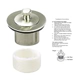 Lift & Turn Bathtub Drain Stopper - Tub Drain Stopper | Assembly Kit with Strainer and Stopper | Bat