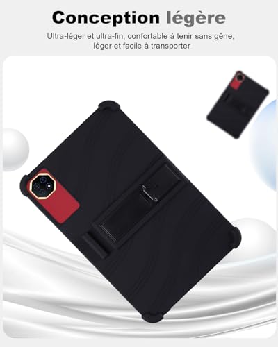 Accessoire TECLAST T65 Plus Bequille Ajustable Powfix Silicone Leger Noir avec Stylet - 6
