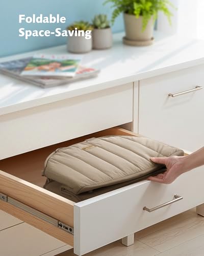 pecute Hundetasche für Kleine Hunde 3kg, Tragetasche Hund Hundetragetasche Leichte, Faltbare Hundetransportbox, Katzen Transporttasche für Unterwegs (Khaki)