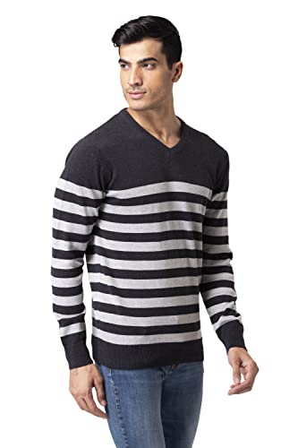 Image of Allen Cooper Strips Sweater for Men