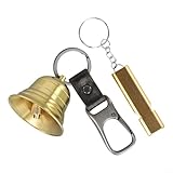 Photo Gallery extrwory campanello in ottone con moschettone a fischio, per escursionismo, campeggio, ciclismo, strumento di protezione all aperto, leggero, attrezzatura di sicurezza per zaino (stile a) Photo Gallery extrwory campanello in ottone con moschettone a fischio, per escursionismo, campeggio, ciclismo, strumento di protezione all aperto, leggero, attrezzatura di sicurezza per zaino (stile a)