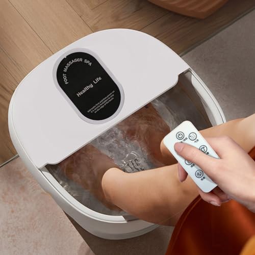 Masajeador para pies plegable con calor y burbujas miniatura 3