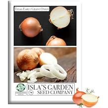 Texas Early Grano Onion Seeds Allium cepa 300+ Non-GMO Heirloom Seeds by Islas Garden Seeds, Sweet Short-Day Onion, Perfect in Southern Climates, High-Yield & Early Maturing, Great for Cooking