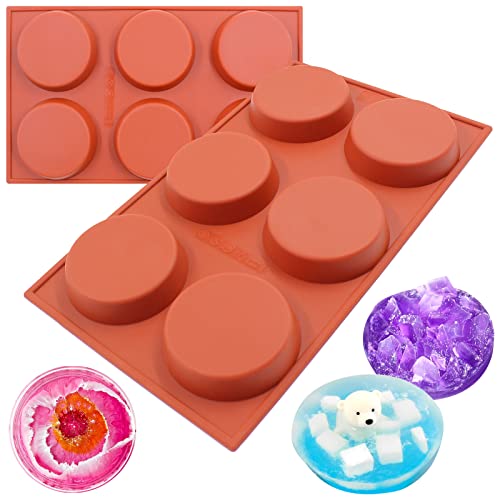 Funshowcase 3-Cavity Large Round Disc Candy Silicone Molds 3-Bundle #TOP3