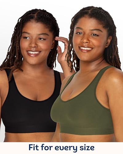 Image of Fruit of The Loom Women's 2-Pack Full Coverage Wireless Bra w / Built In Pads - All Day Comfort