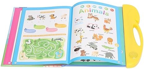 Syrisora Electronic Toddler Book English Letter Learning Reading Sound Book for Kid Early Education Yellow LWB401