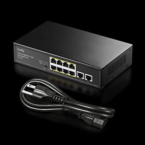 Cudy 8 Port Poe+ Switch With 2 Uplink Ports 120W, 8 10/100Mbps Poe+@120W, Extend/Vlan Mode, 802.3Af, 802.3At Standard, Fanless, Watchdog, Plug And Play Fs1010P #TOP6