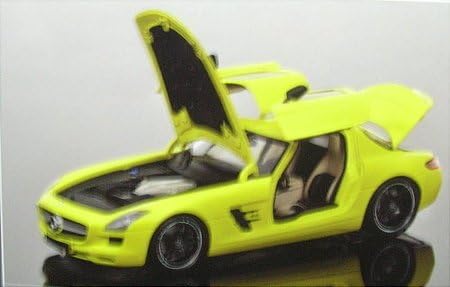2010 Mercedes SLS AMG Yellow With Black Wheels 1/18 Diecast Car Model by Minichamps 100039022 by Kyosho