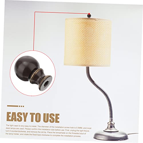 Image of 2 Pcs Table Lamp Decorative Lamp Cap Light Covers for Light Fixtures Cap Topper