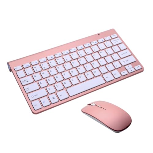 Teclado y ratón inalámbrico 2.4G de plástico resistente para computadora y teléfono móvil.