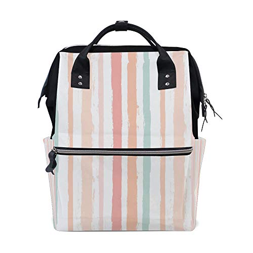 Sac à dos maman rose rayé de 39,7 cm pour ne plus manquer d'espace